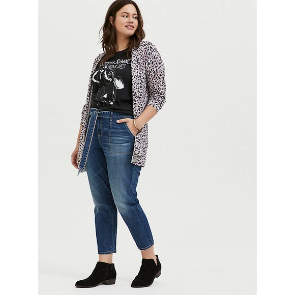 NWT Torrid Pink Leopard Cardigan Size: 1X (14/16) - Picture 3 of 4